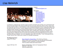 Tablet Screenshot of lisaheinrich.com